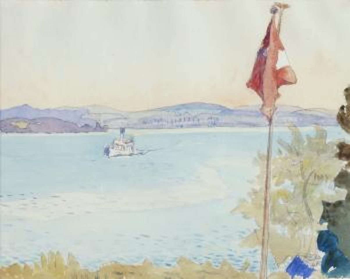 Dampfschiff auf dem Vierwaldstättersee by Cuno Amiet