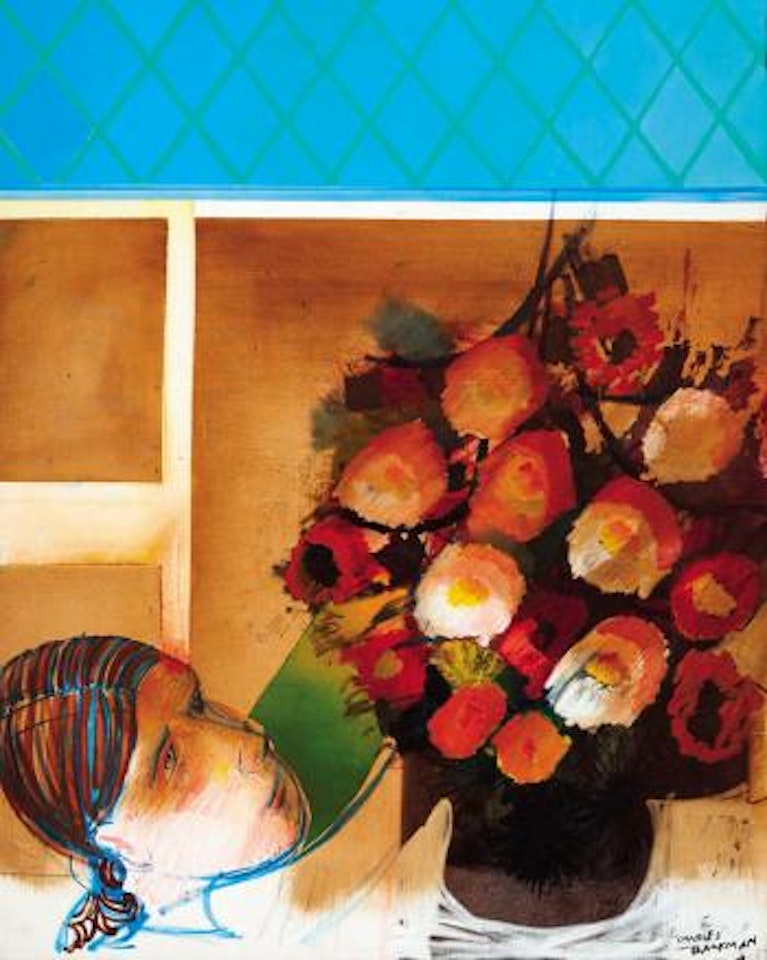 Christabel and Large Bouque by Charles Blackman