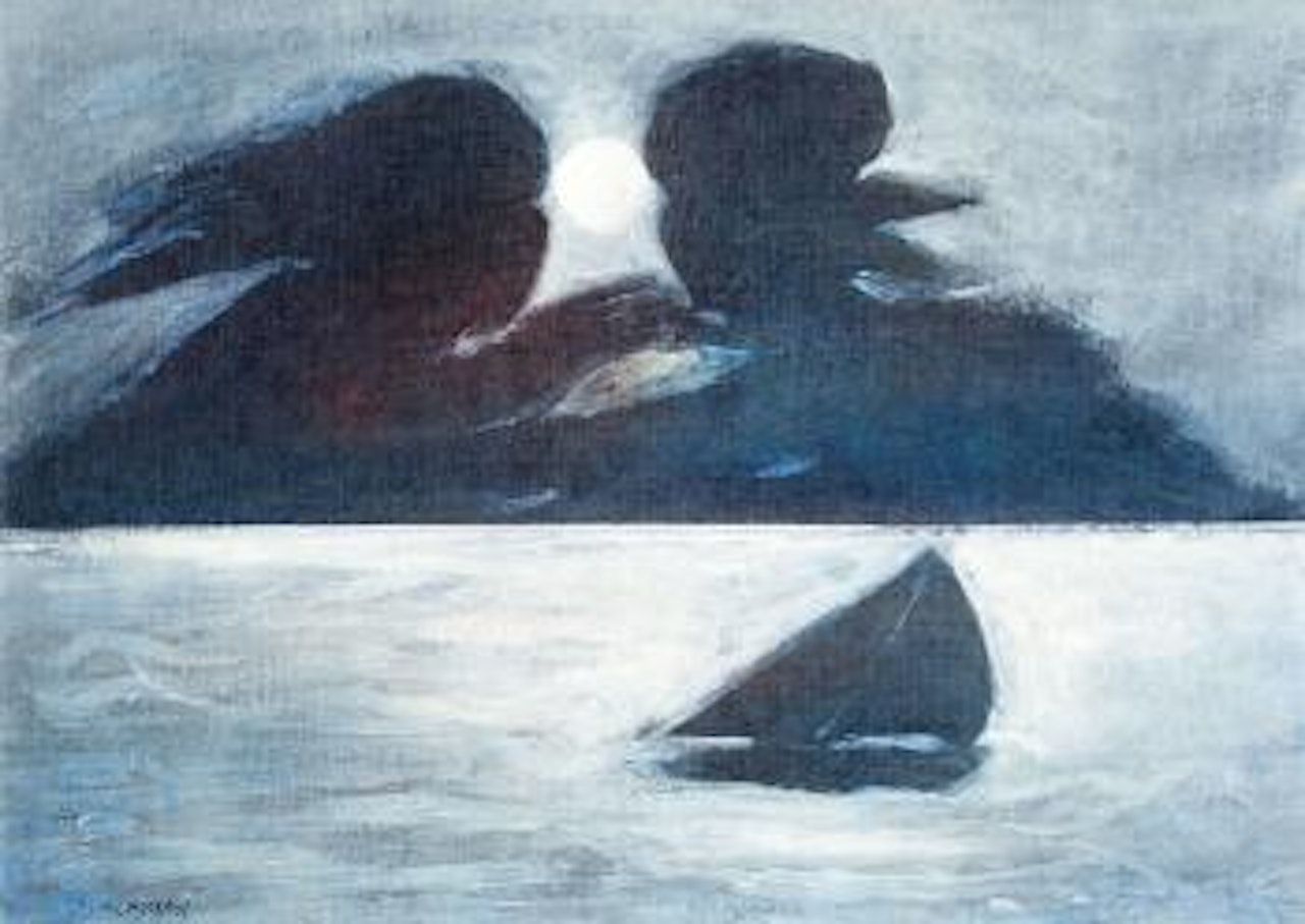 Moonlight, Cloud Lovers by Charles Blackman