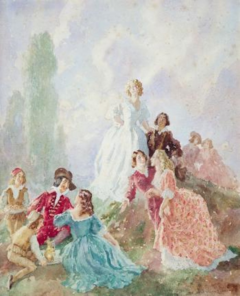 Mountain Stroll by Norman Alfred Williams Lindsay