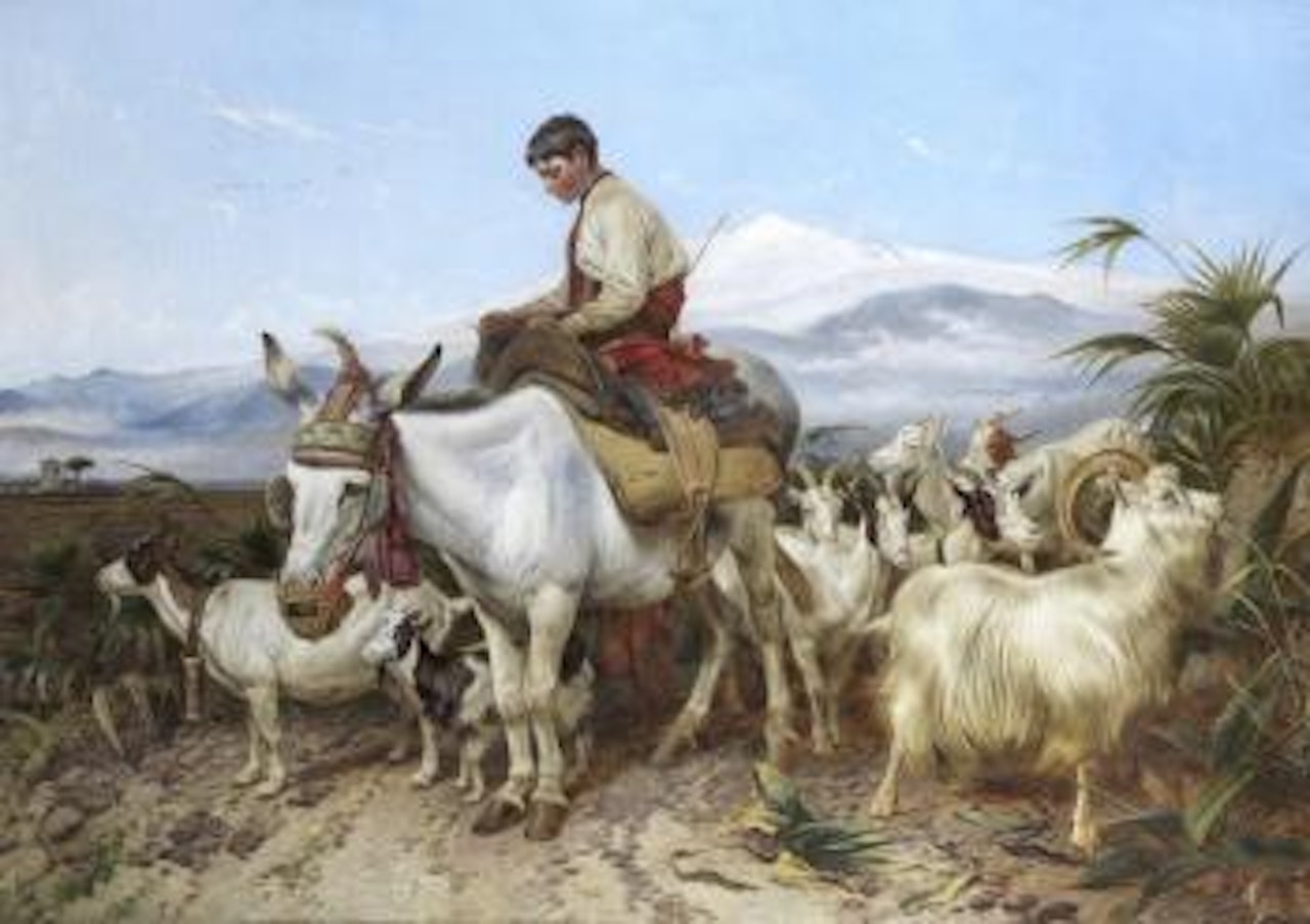 The Vega of Granada, returning from pastures by Richard Ansdell