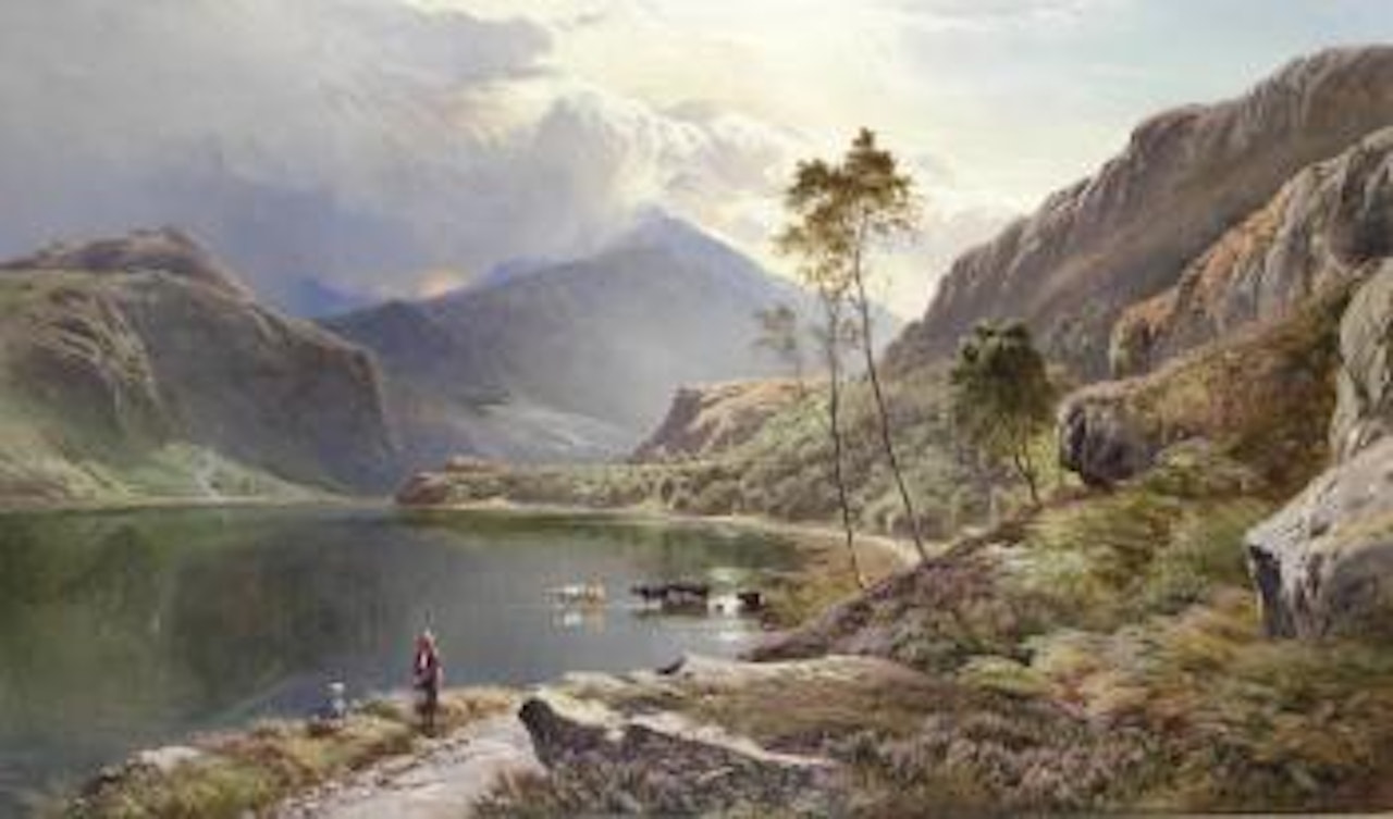 Llyn-y-Ddinas, North Wales by Sidney Richard Percy