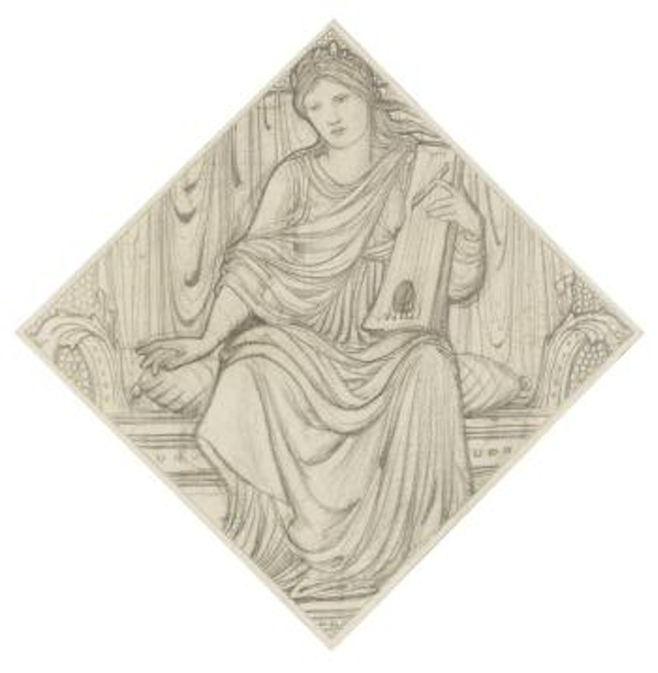 A woman with a lyre by Edward Coley Burne-Jones