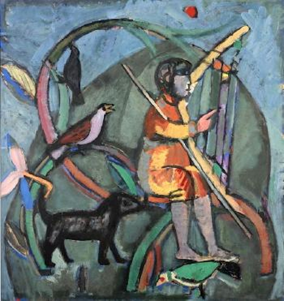 Scena pastorale (pastore con cetra) by Carlo Mattioli