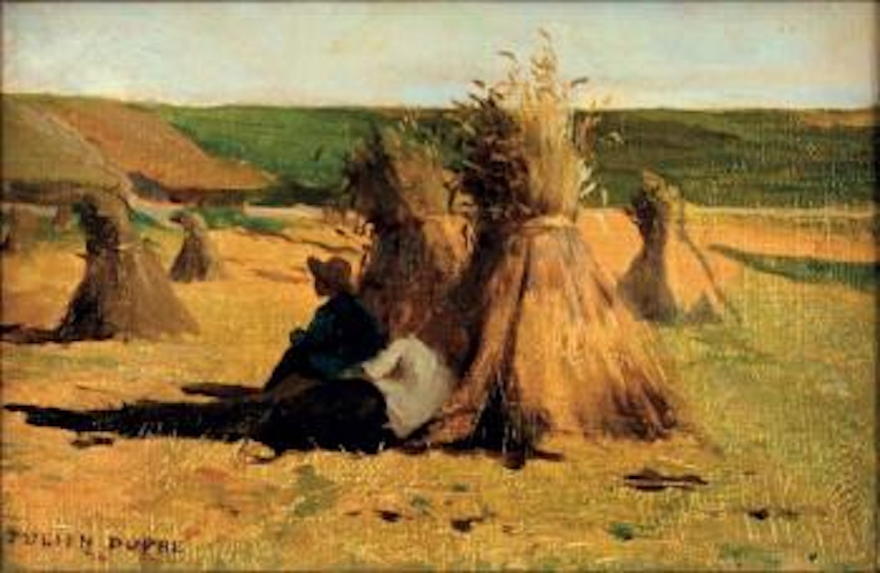 Le repos des moissonneurs by Julien Dupré