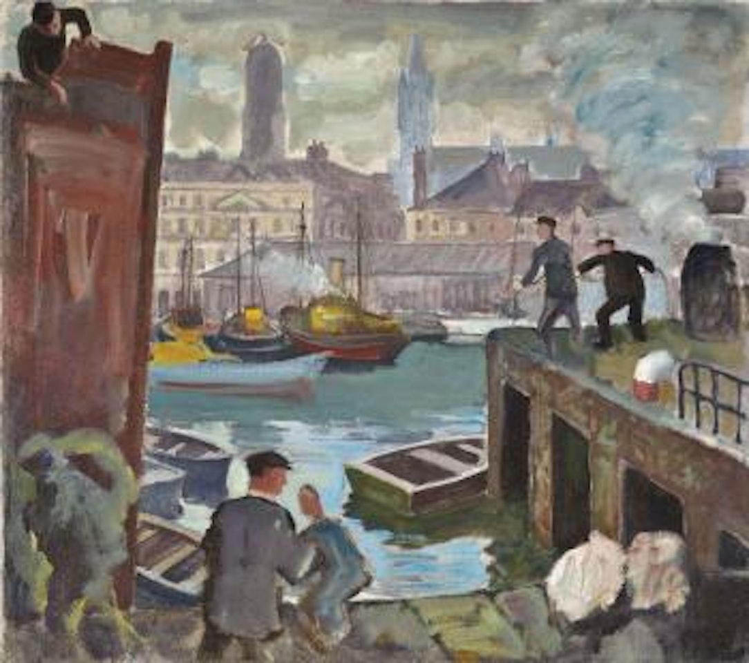 Aberdeen Docks by Alberto Morrocco
