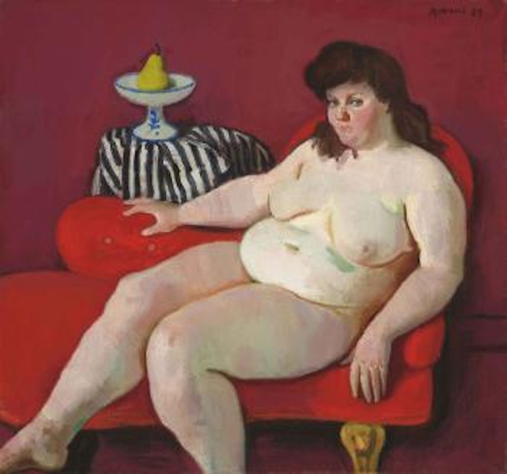 Reclining Nude by Alberto Morrocco