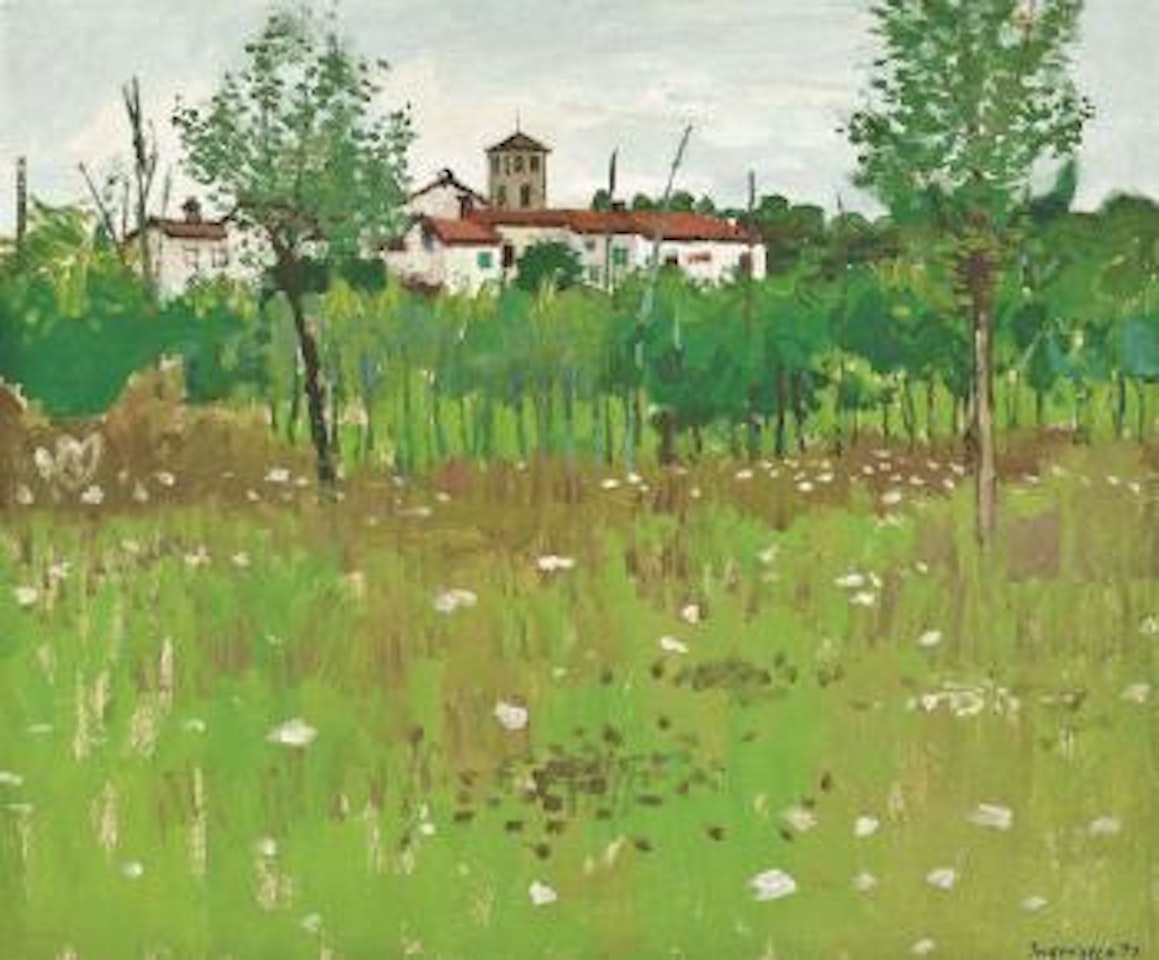 Landscape near Barga, Tuscany by Alberto Morrocco