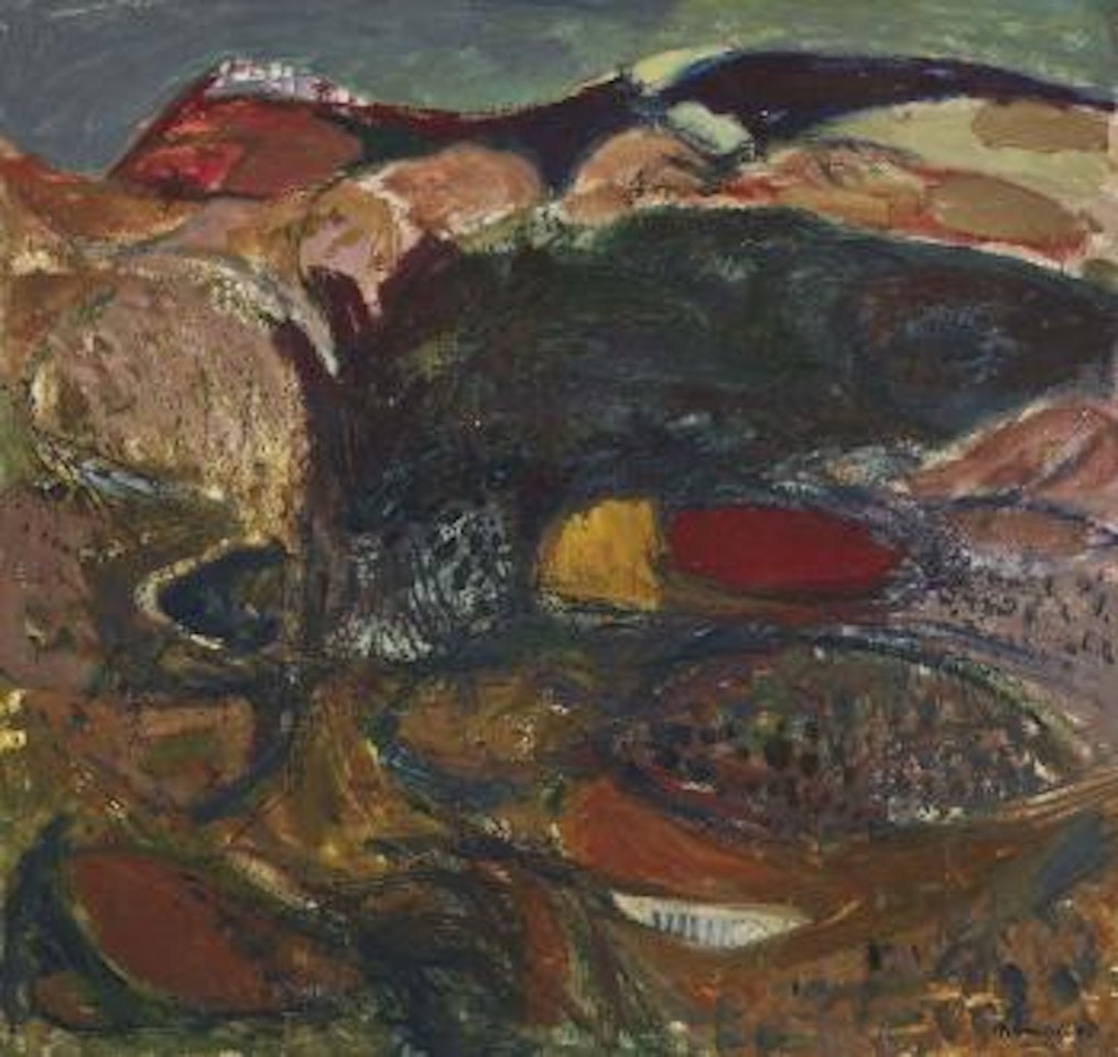 Hill Village with Viaduct, Anticoli by Alberto Morrocco