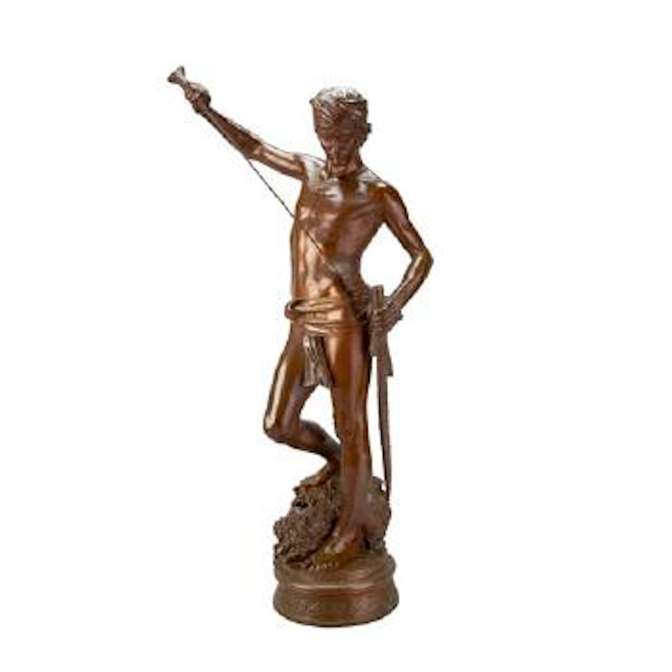 David vainqueuer (David with the head of Goliath) by Marius Jean Antonin Mercie