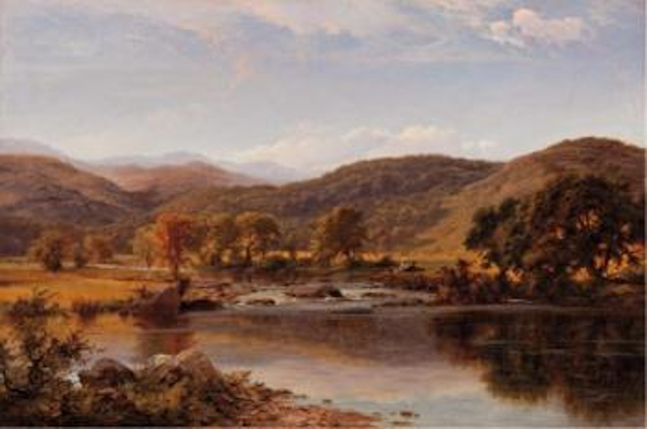 On the Llugwy, Wales by Benjamin Williams Leader