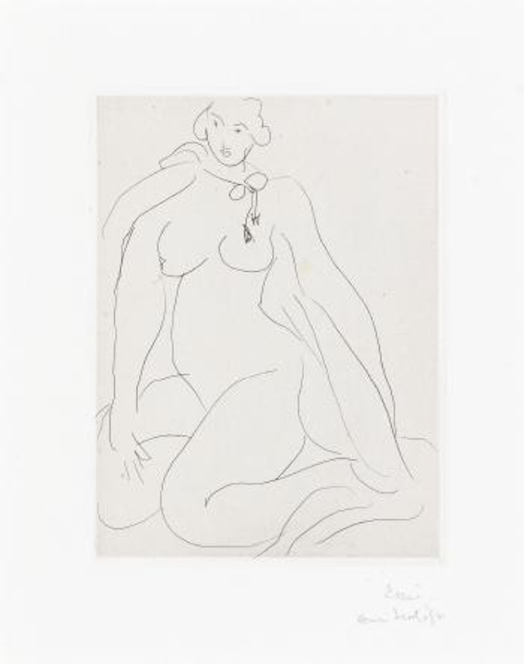 Nu accroupi une cordelière nouée autour du cou (Duthuit 225) by Henri Matisse