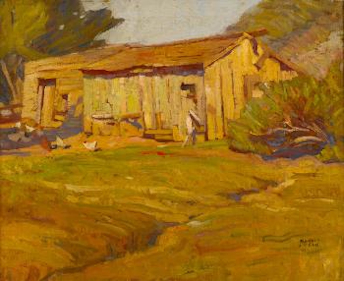 Sunlight on an old barn by Maurice Logan