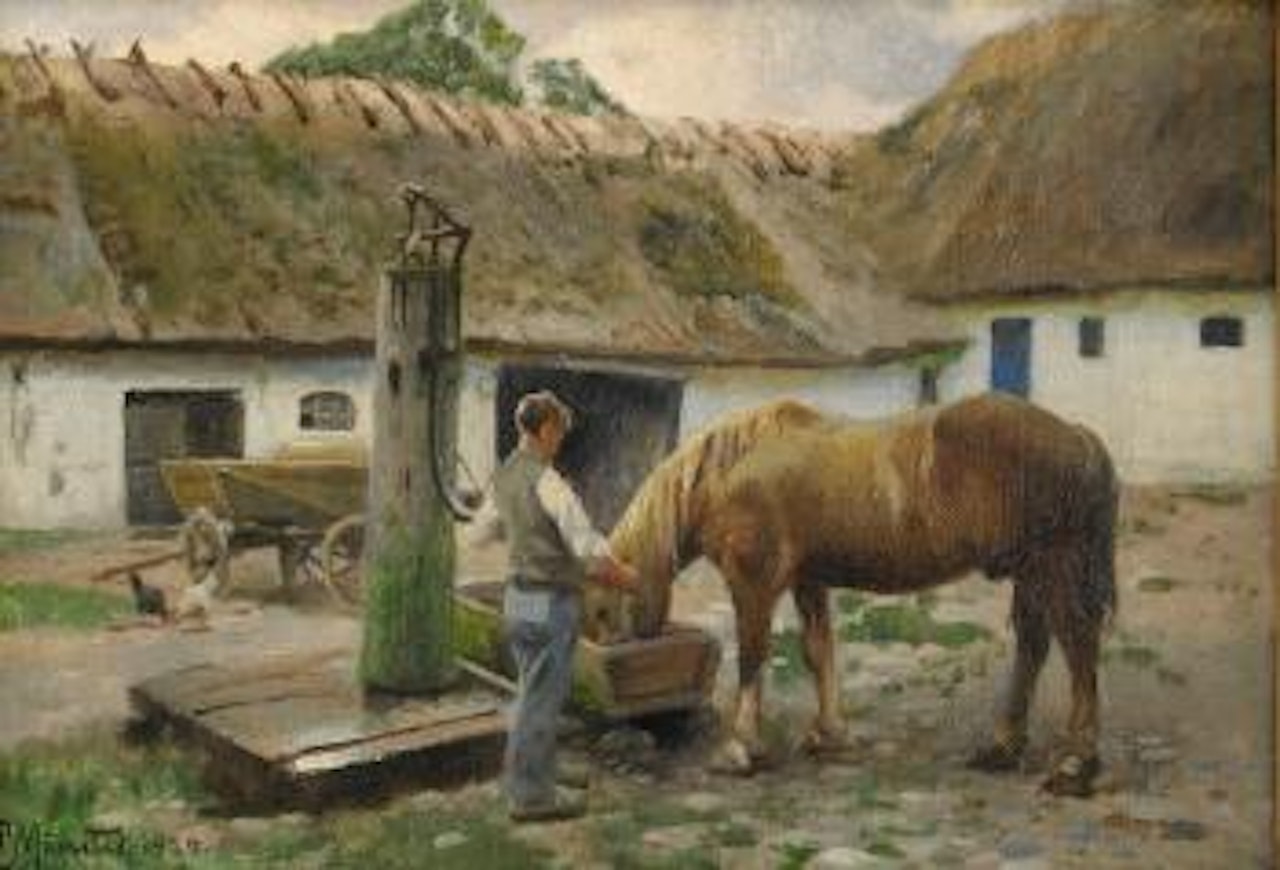 Hästen vattnas by Peder Mork Monsted