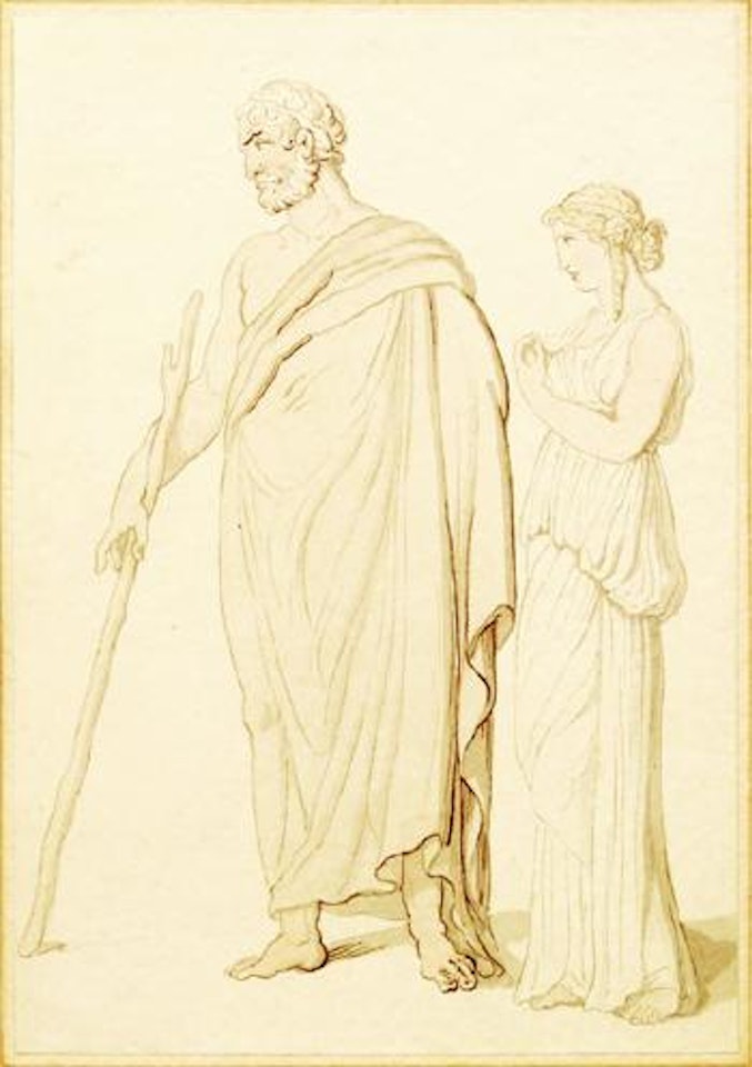 Two Roman figures by Thomas Rowlandson