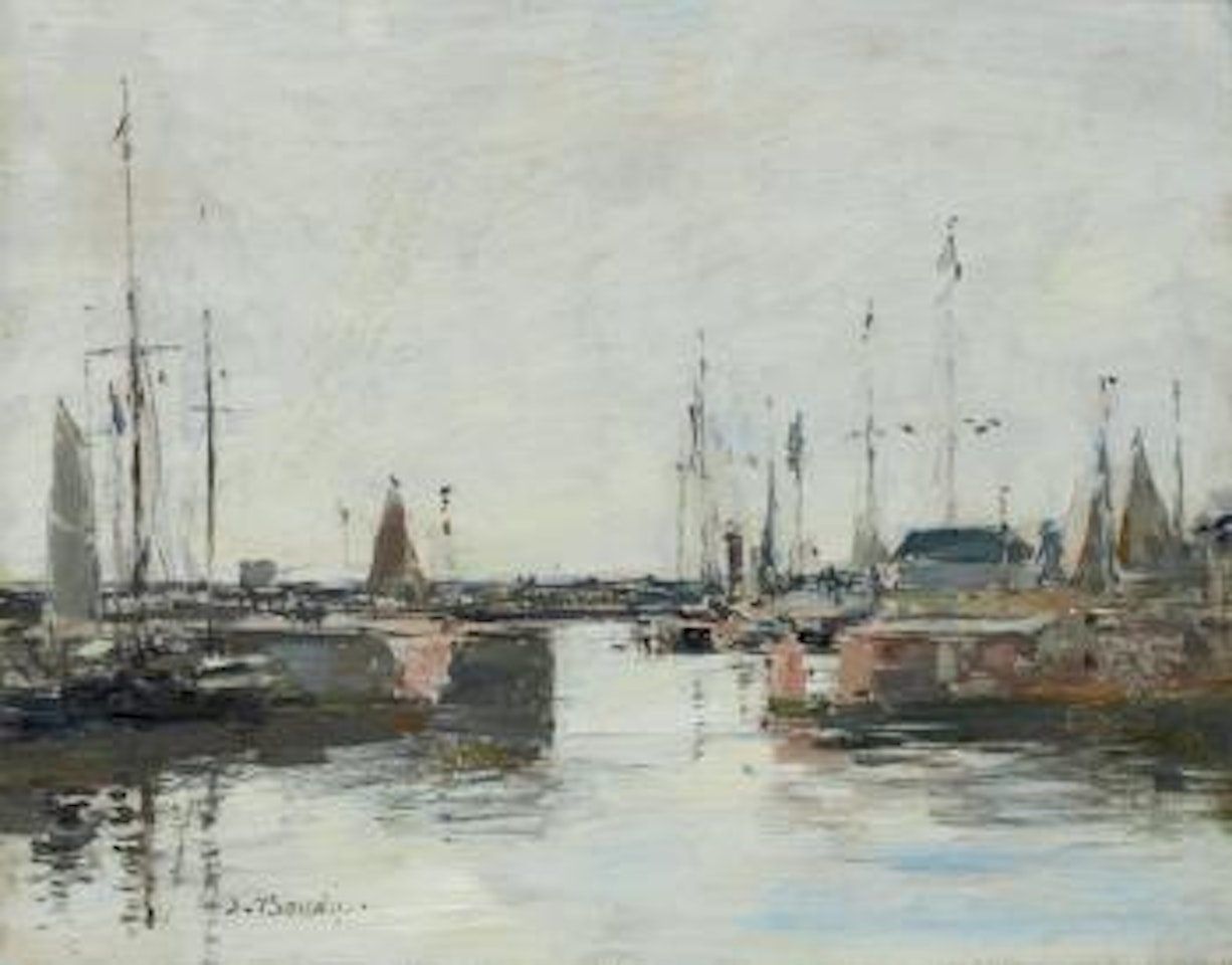 Le Sas à Trouville by Eugène Boudin