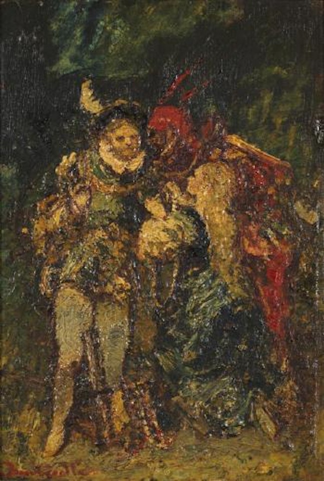 Deux figures by Adolphe Monticelli