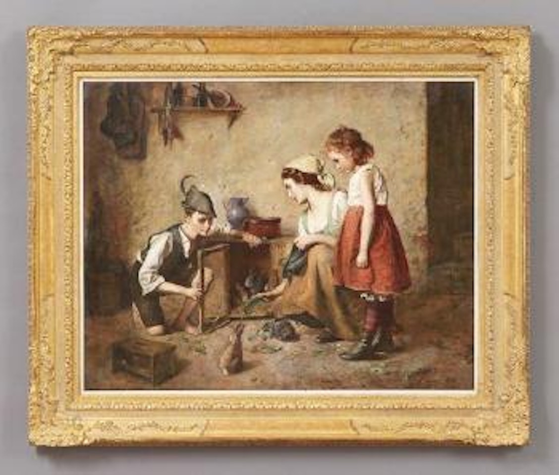Feeding the rabbits by Edmund Adler