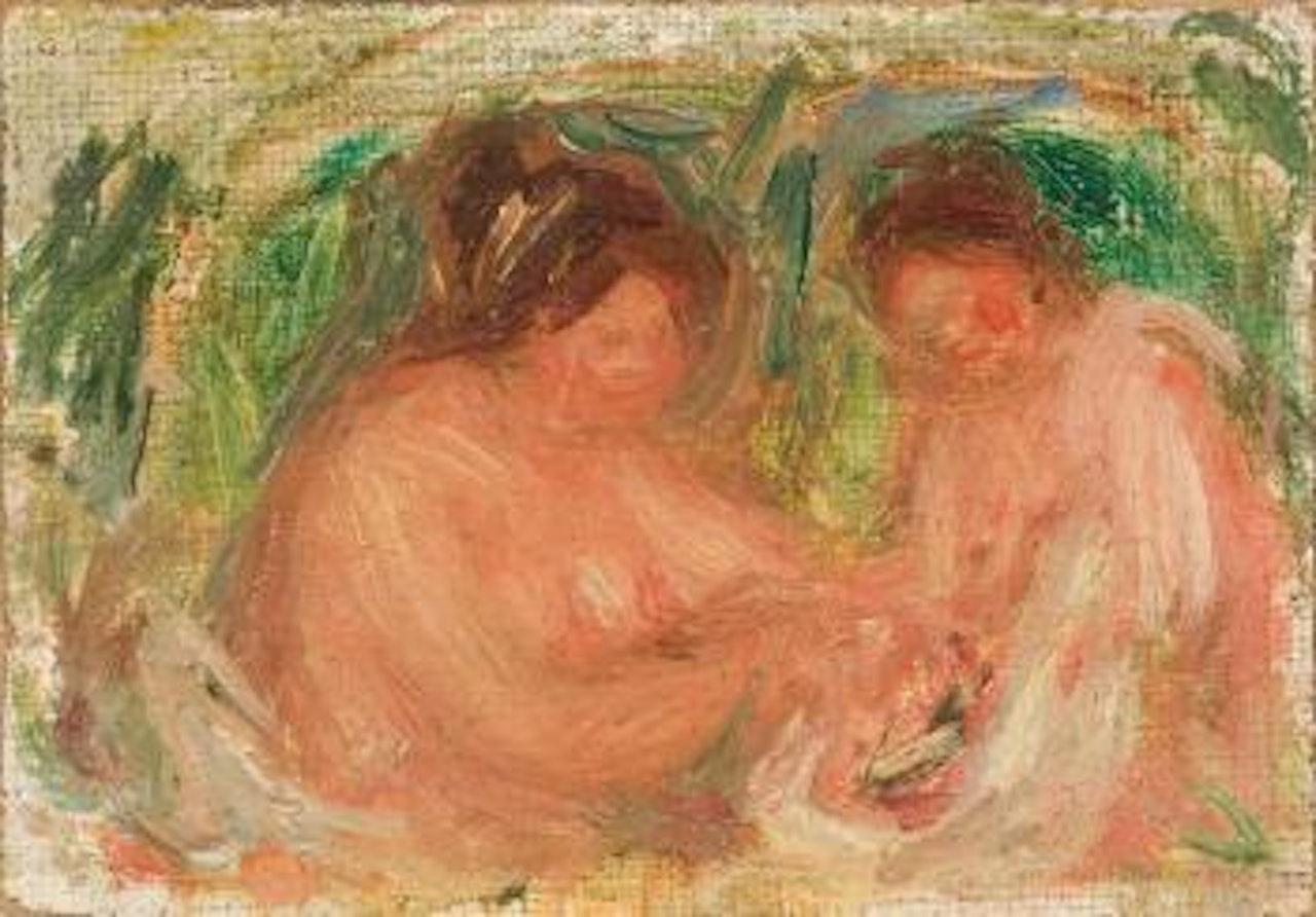 Étude de deux nus en buste by Pierre-Auguste Renoir