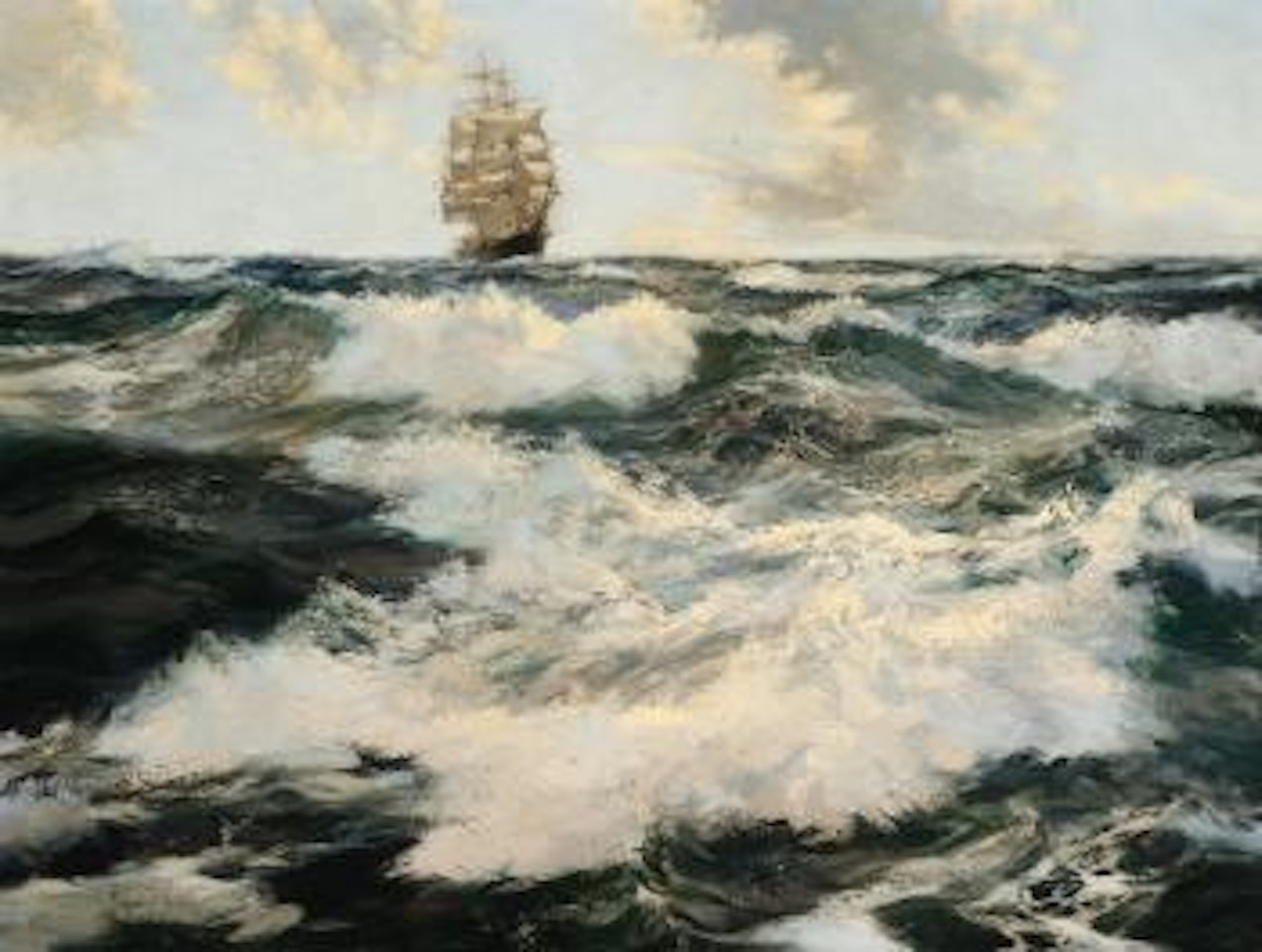 The Boundless Ocean by Montague Dawson