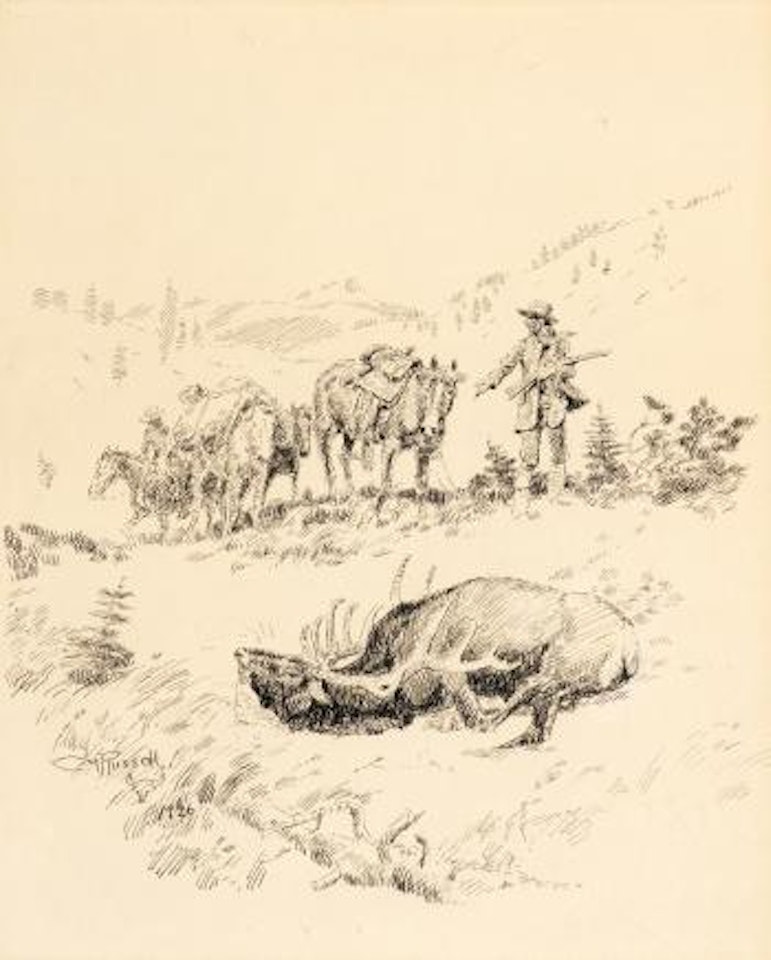 The Elk Hunt by Charles M Russell