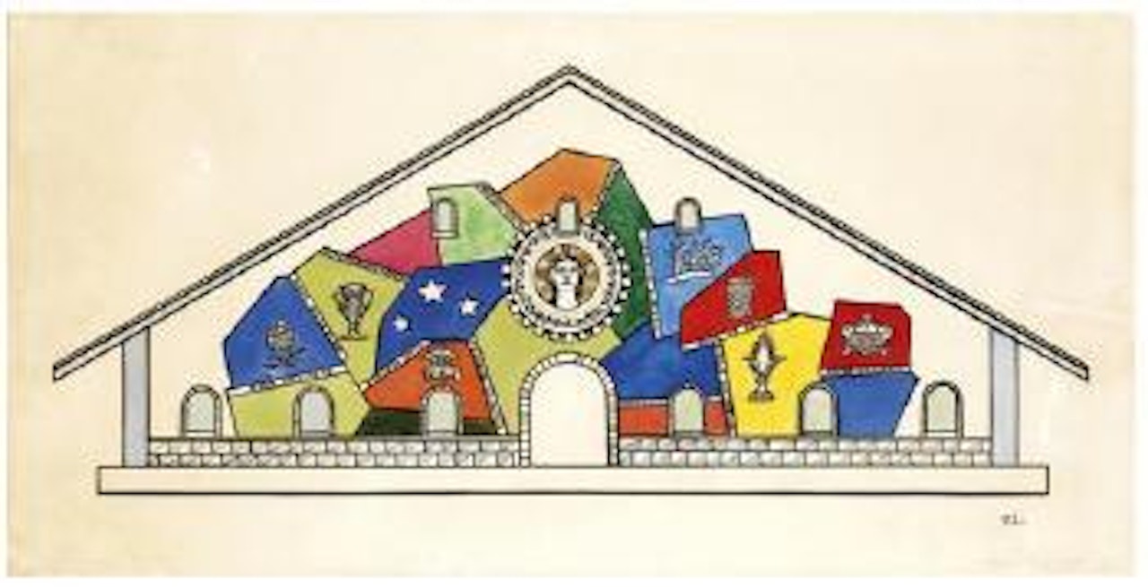 Etude pour la façade de l'église Notre-Dame-de-Toute-Grâce (plateau d'Assy, Haute Savoie) by Fernand Leger