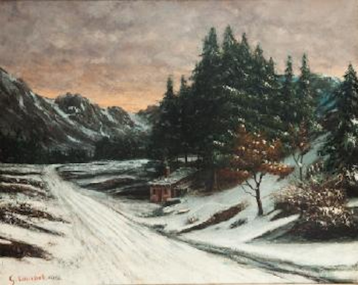 Paysage hivernal by Gustave Courbet