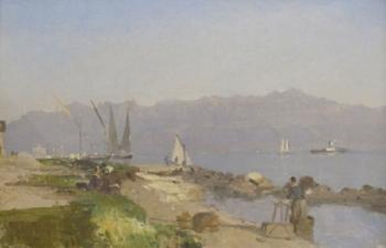 Barques sur le Léman by François Bocion