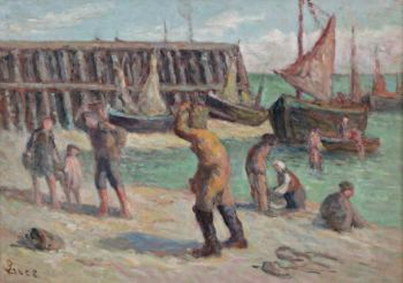 Débarquement du poisson au Tréport by Maximilien Luce