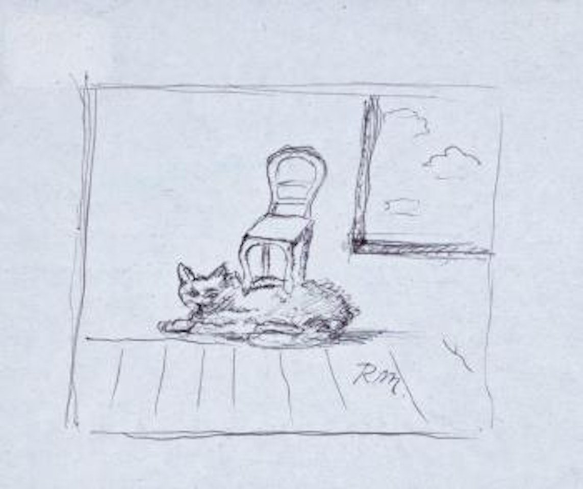 Chat sous une chaise by René Magritte