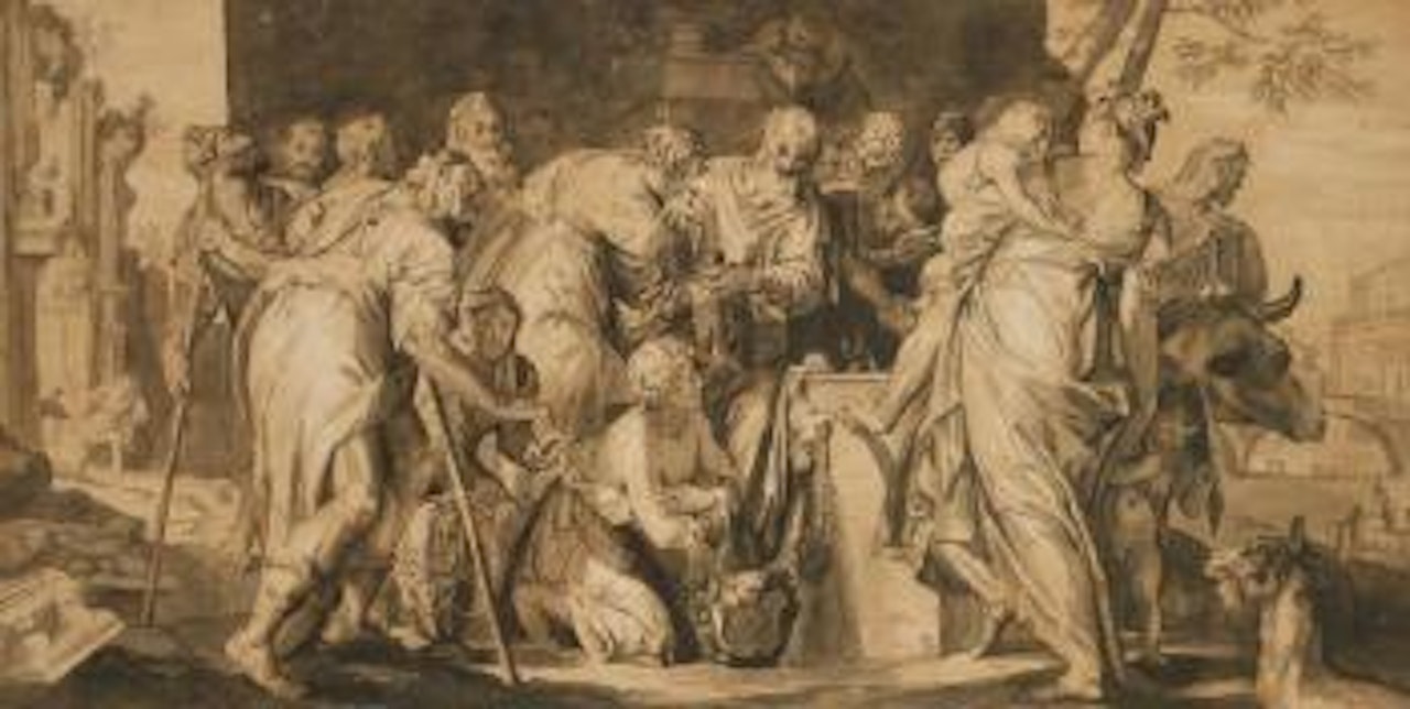 Scène biblique by Jan de Bisschop