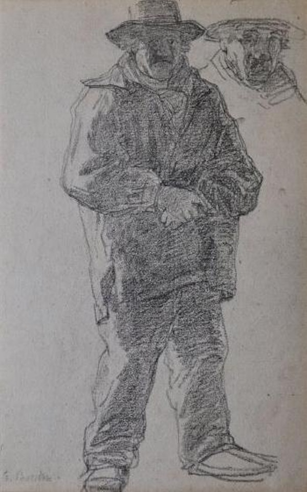 Portrait de Léonard Sébastien Boudin père du peintre by Eugène Boudin