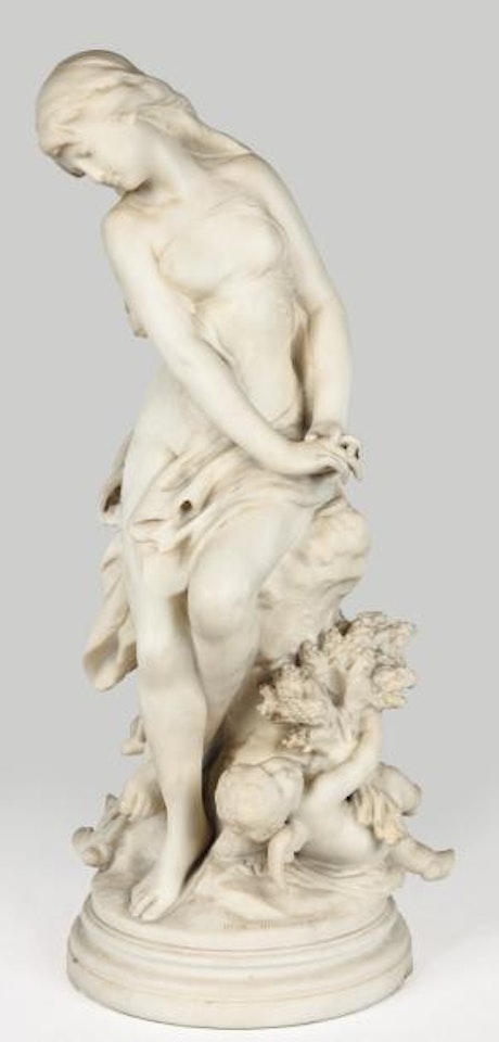 Baigneuse et putto by Mathurin Moreau