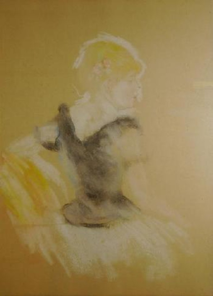 Femme de dos, la tête de profil vers la droite by Pierre-Auguste Renoir