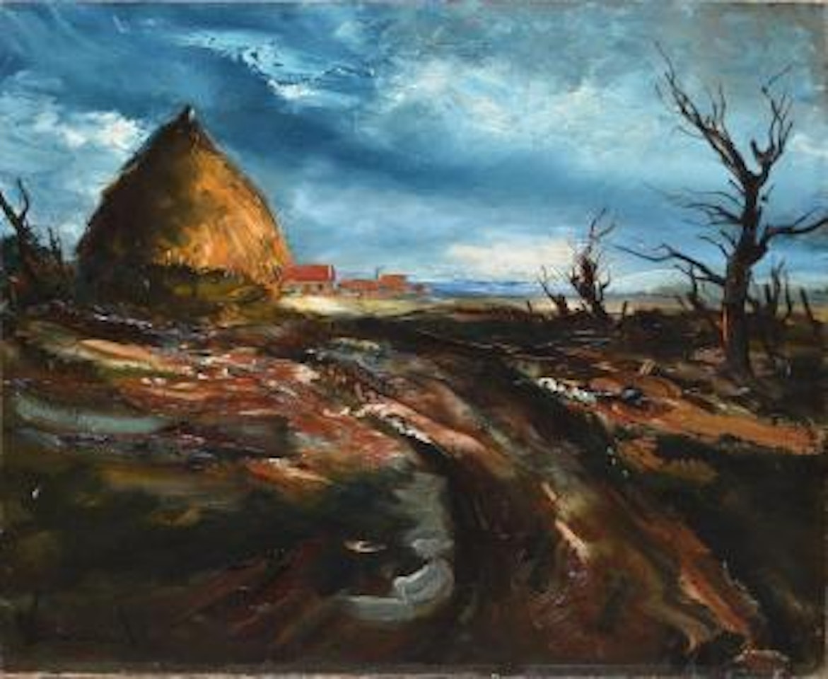 Hameau et meule de foin by Maurice de Vlaminck