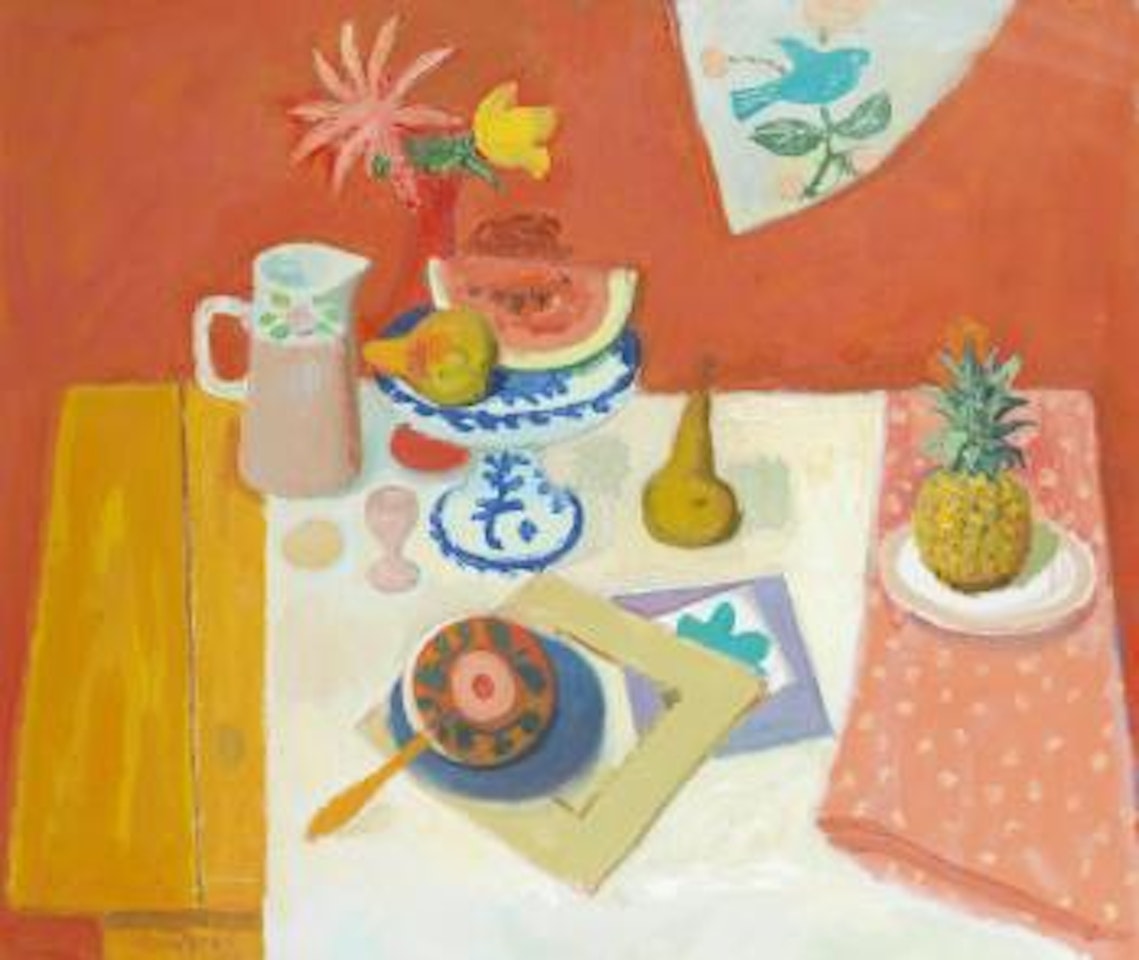 Still Life with Bluebird by Alberto Morrocco