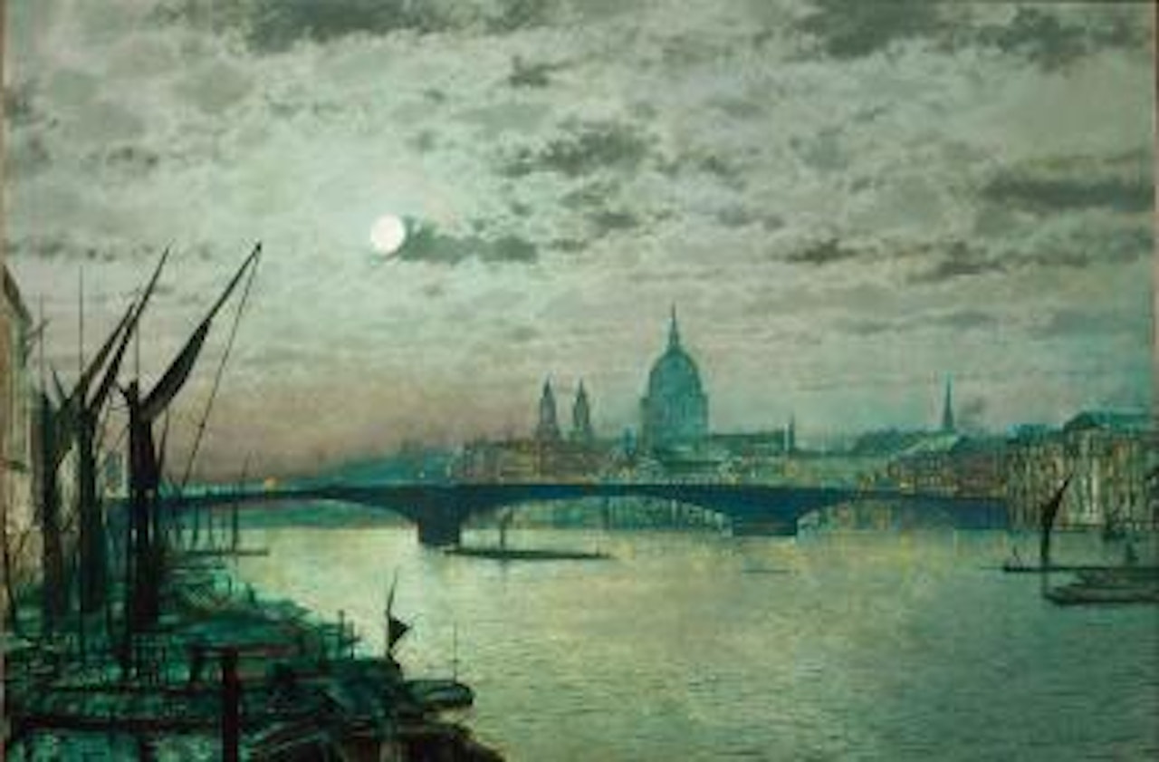 Southwark Bridge and St Paul's by John Atkinson Grimshaw