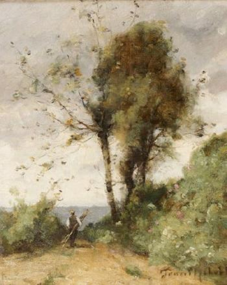 Porteur de bois en orée de forêt by Paul Désiré Trouillebert