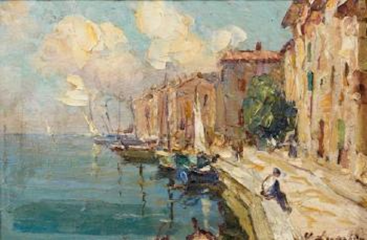 Martigues, les quais by Georgij Aleksandrovic Lapschin