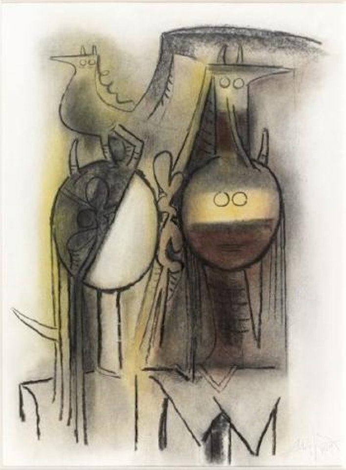 Composition aux personnages ésotériques by Wifredo Lam