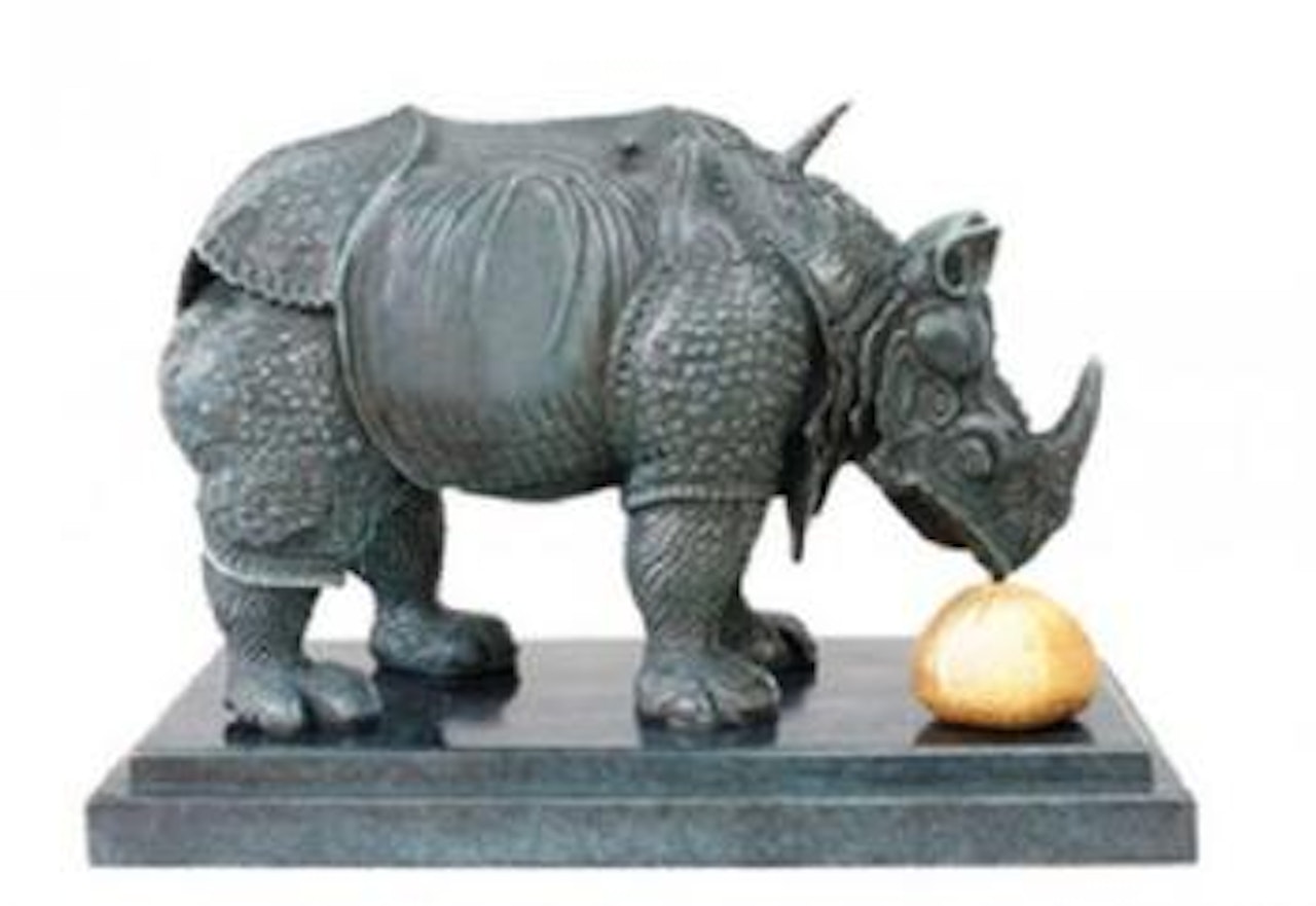 Rhinocéros habillé en dentelles by Salvador Dali