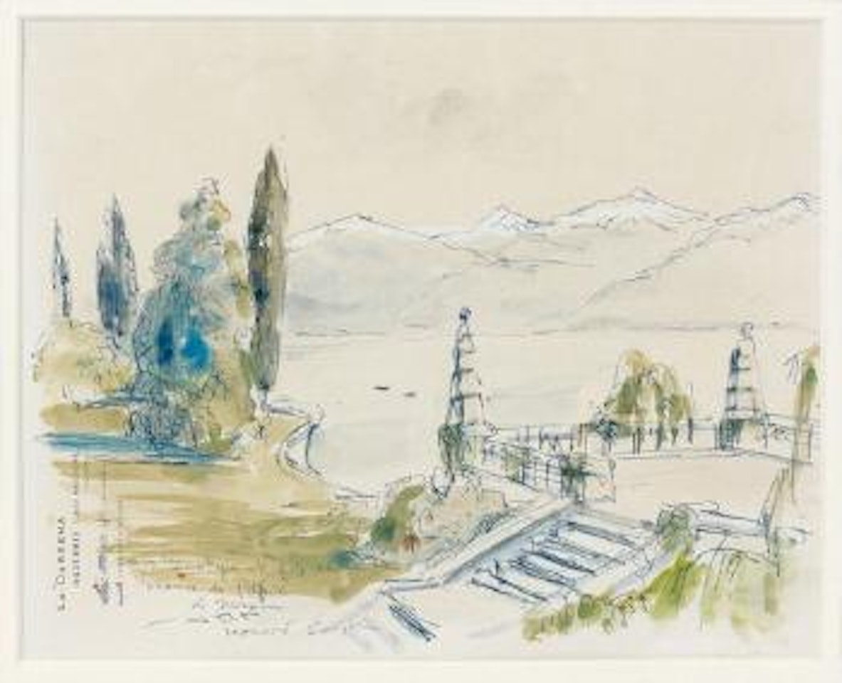 Terrasse de la Darsena, vue du lac Majeur by Leonard Tsuguharu Foujita