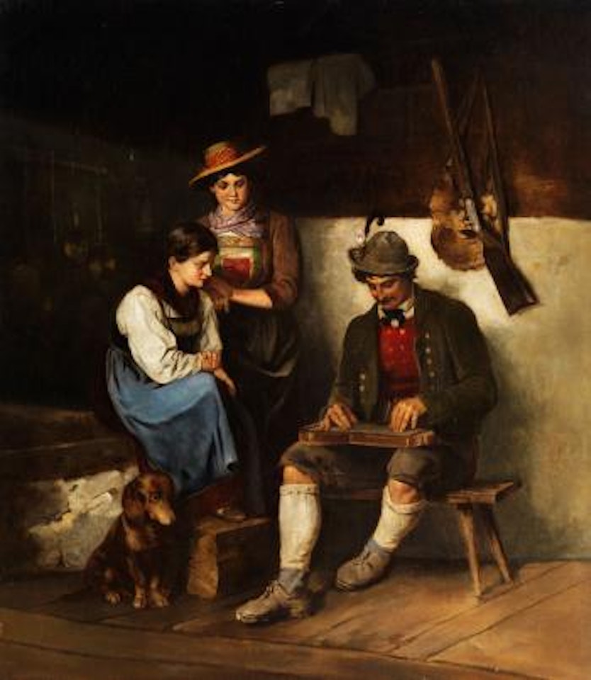 Der Zitherspieler by Franz von Defregger