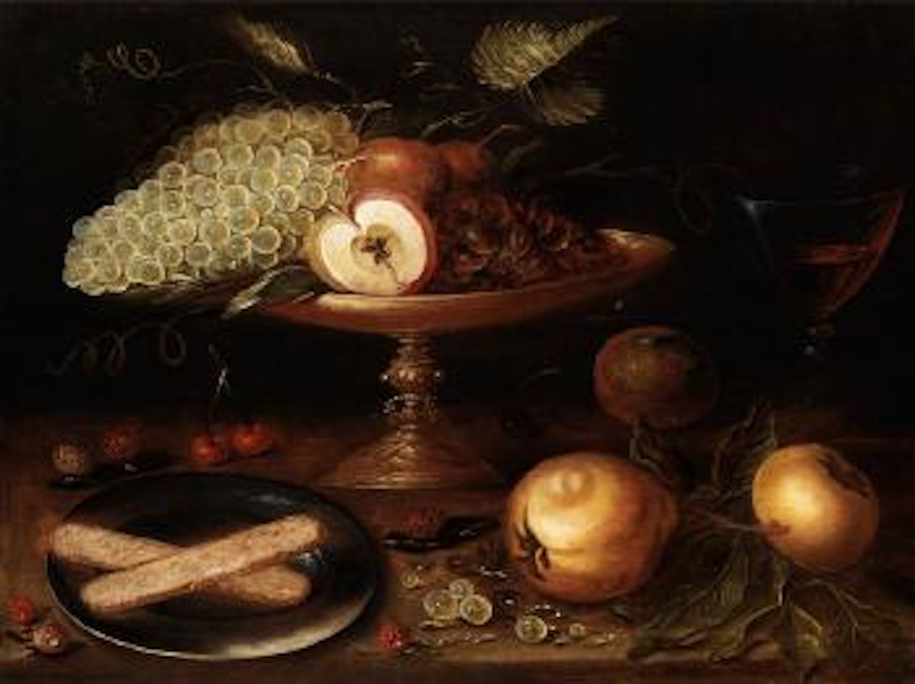 Stillleben mit Prunkschale und Früchten by Jacob van Es by Flemish School
