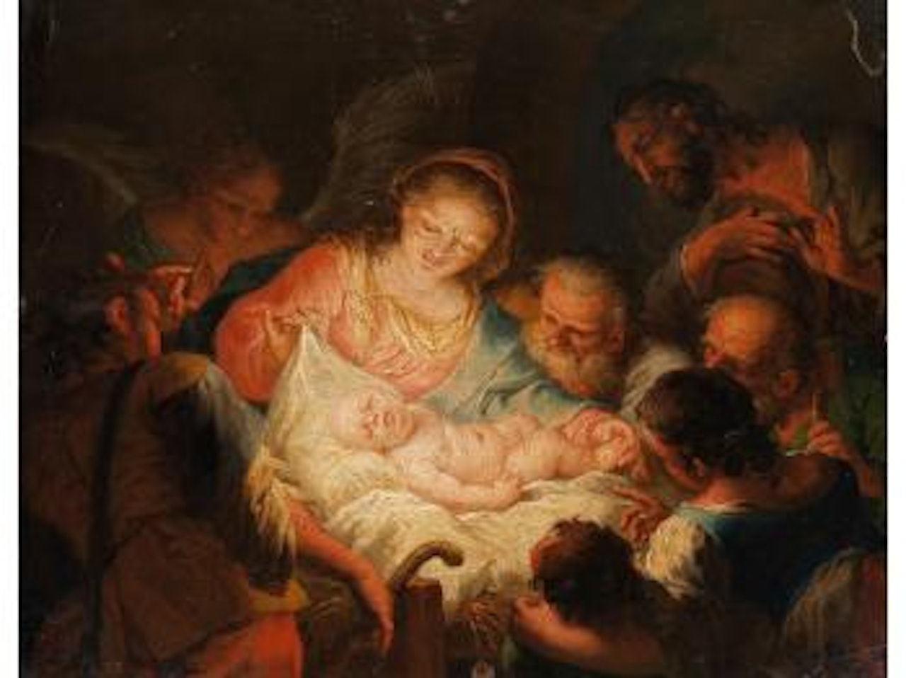 Anbetung in Bethlehem by Italian School