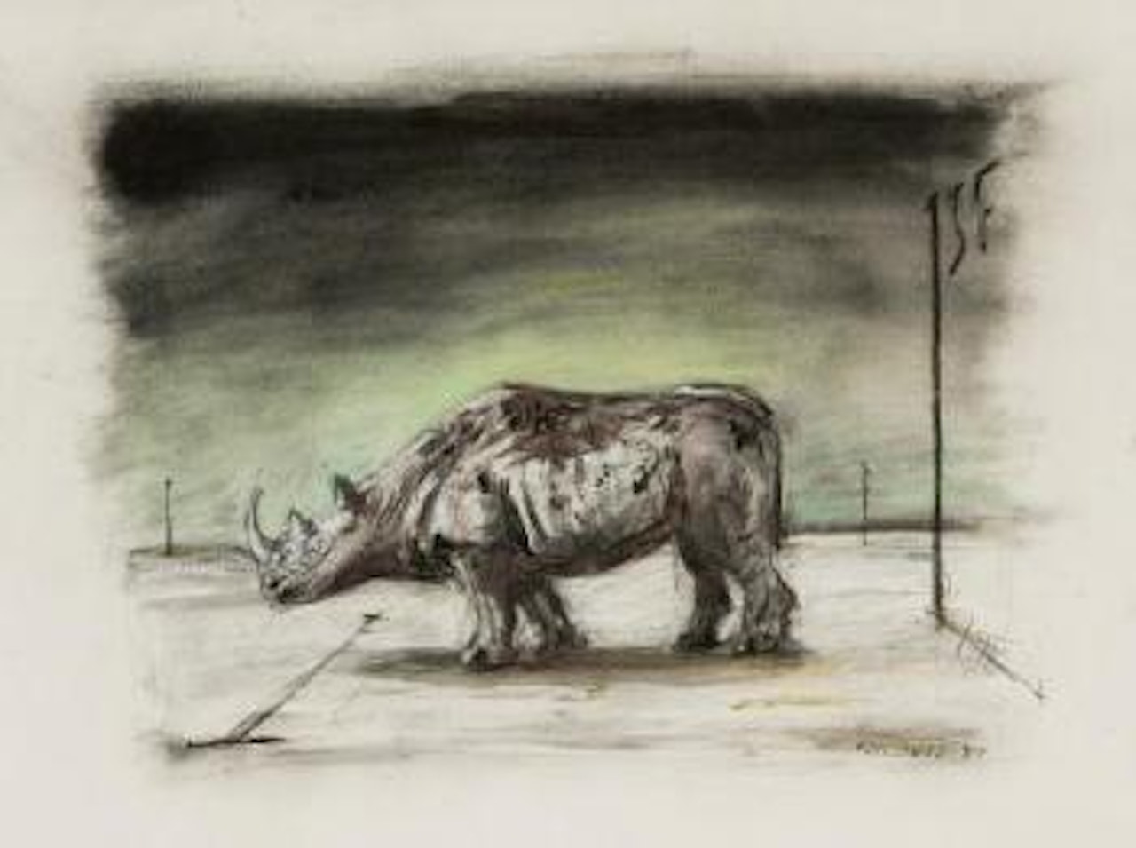 Rhino by William Kentridge