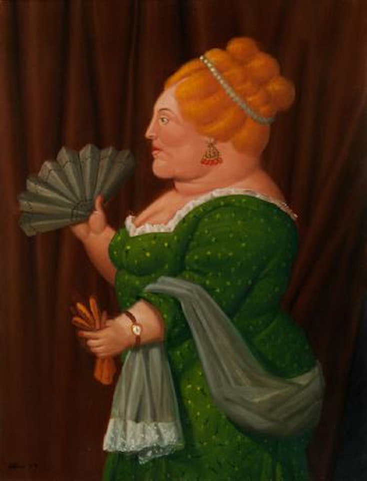 Dame im Profil by Fernando Botero