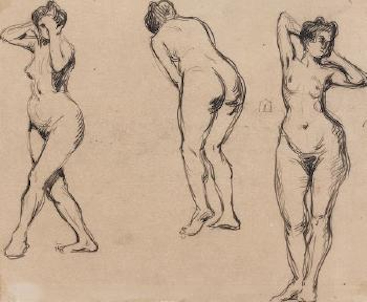 Étude de nus féminins, face, dos et profil by Francis Picabia