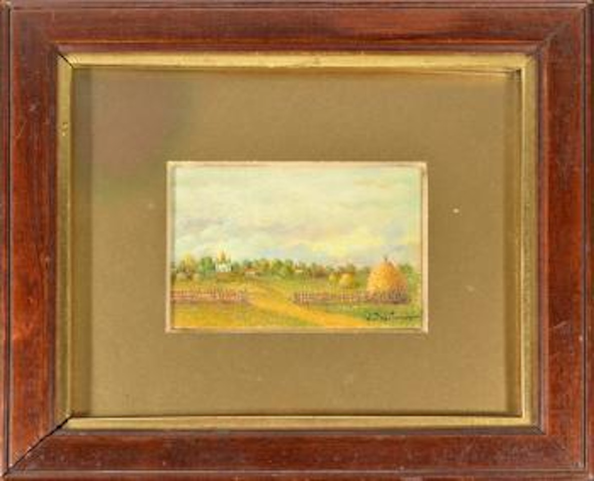 Landscape with Onion Dome in the distance by Ivan Pavlovitch Pochitonov