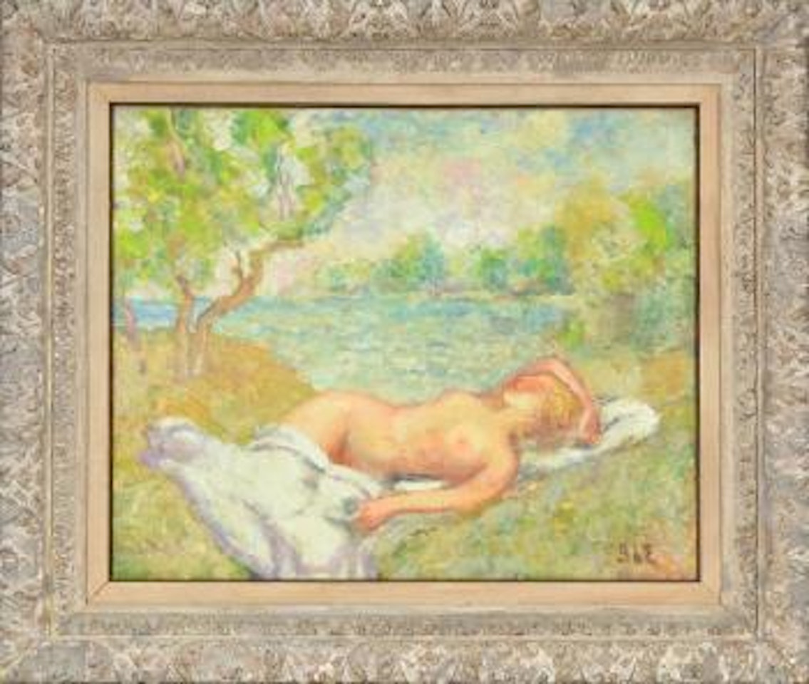 Nude in a French country landscape by Georges d’Espagnat